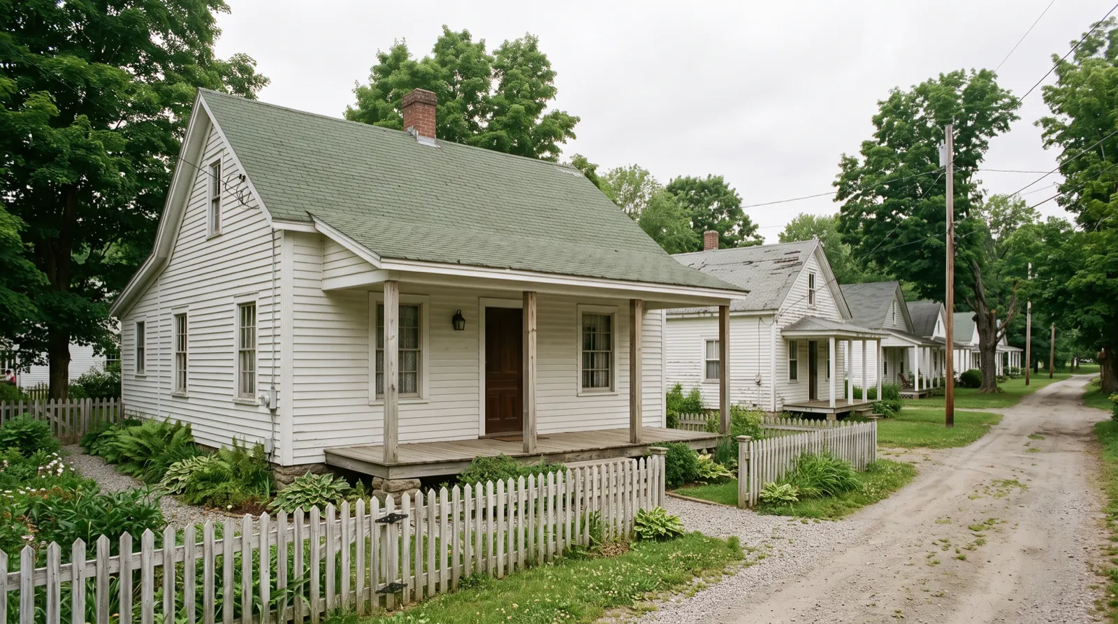 An early-1900s mill village cottage on a quiet Gastonia street